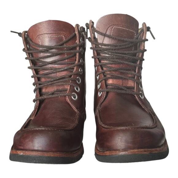 Timberland - Earthkeepers Moc toe Leather Brown Plum Boots size 8 - Picture 8 of 14